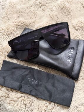 Quay Australia Black Nightfall Polarized Sunglasses